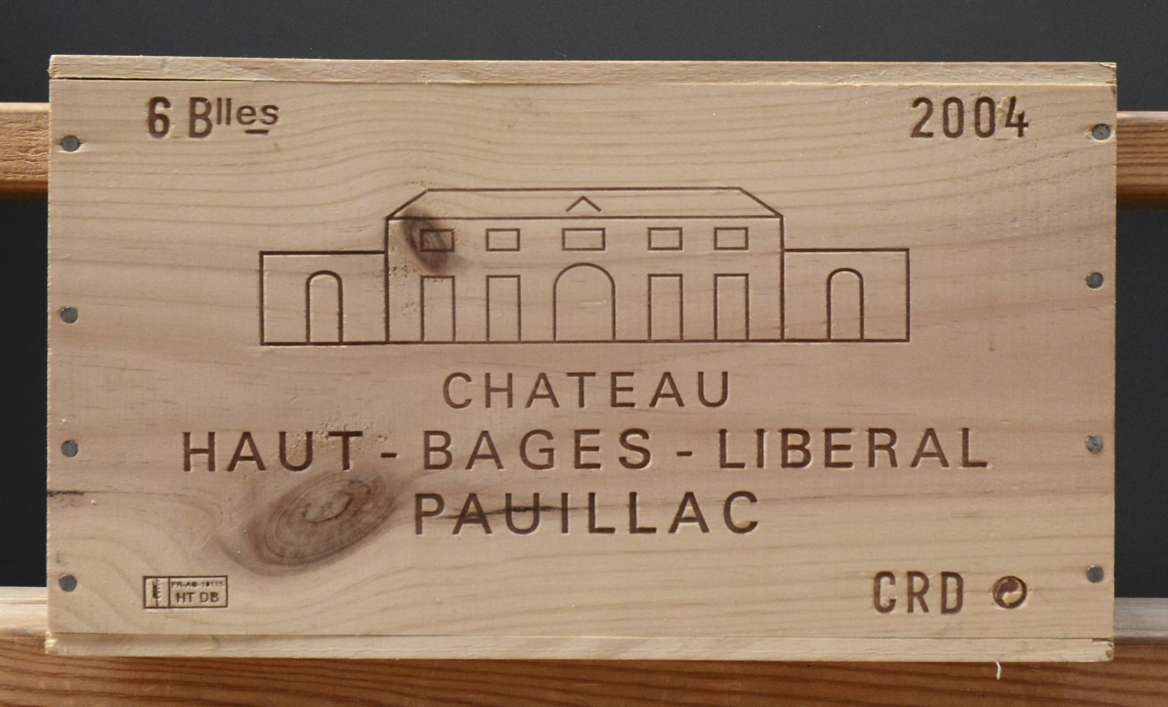 Ch. Haut-Bages-Libéral A.C. Pauillac 5e grand cru classé M.C. O.K Ch. Haut-Bages-Libéral A.C. Pauillac 5e grand cru classé M.C. O.K. 2004 aantal: 6 bt