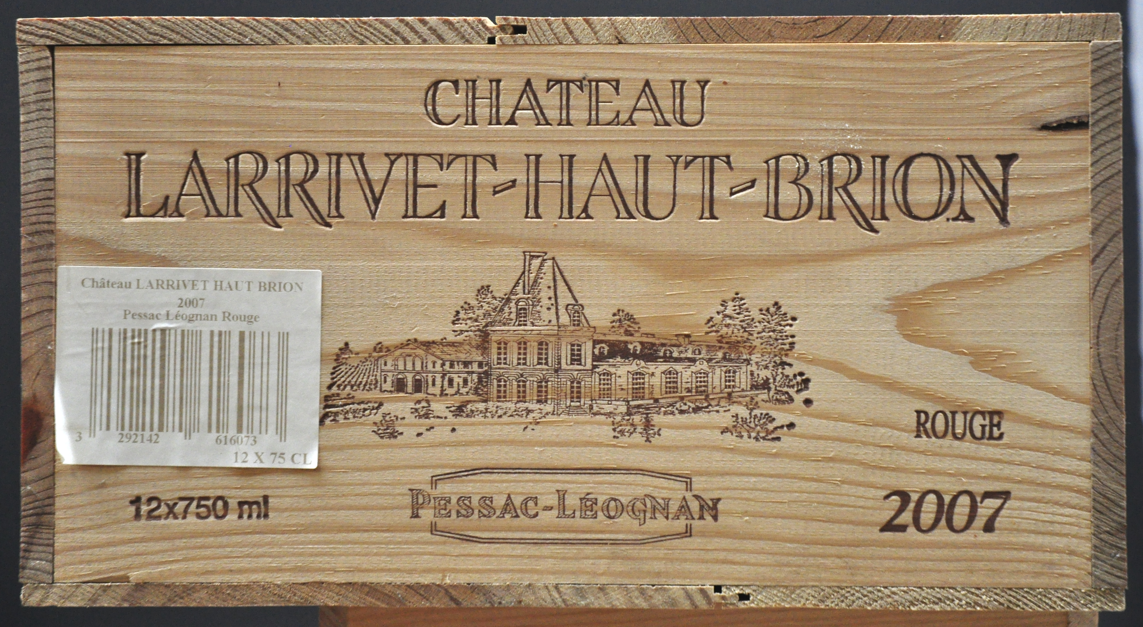 Ch. Larrivet-Haut-Brion A.C. Pessac-Léognan M.C. O.K Ch. Larrivet-Haut-Brion A.C. Pessac-Léognan M.C. O.K. 2007 aantal: 12 bt