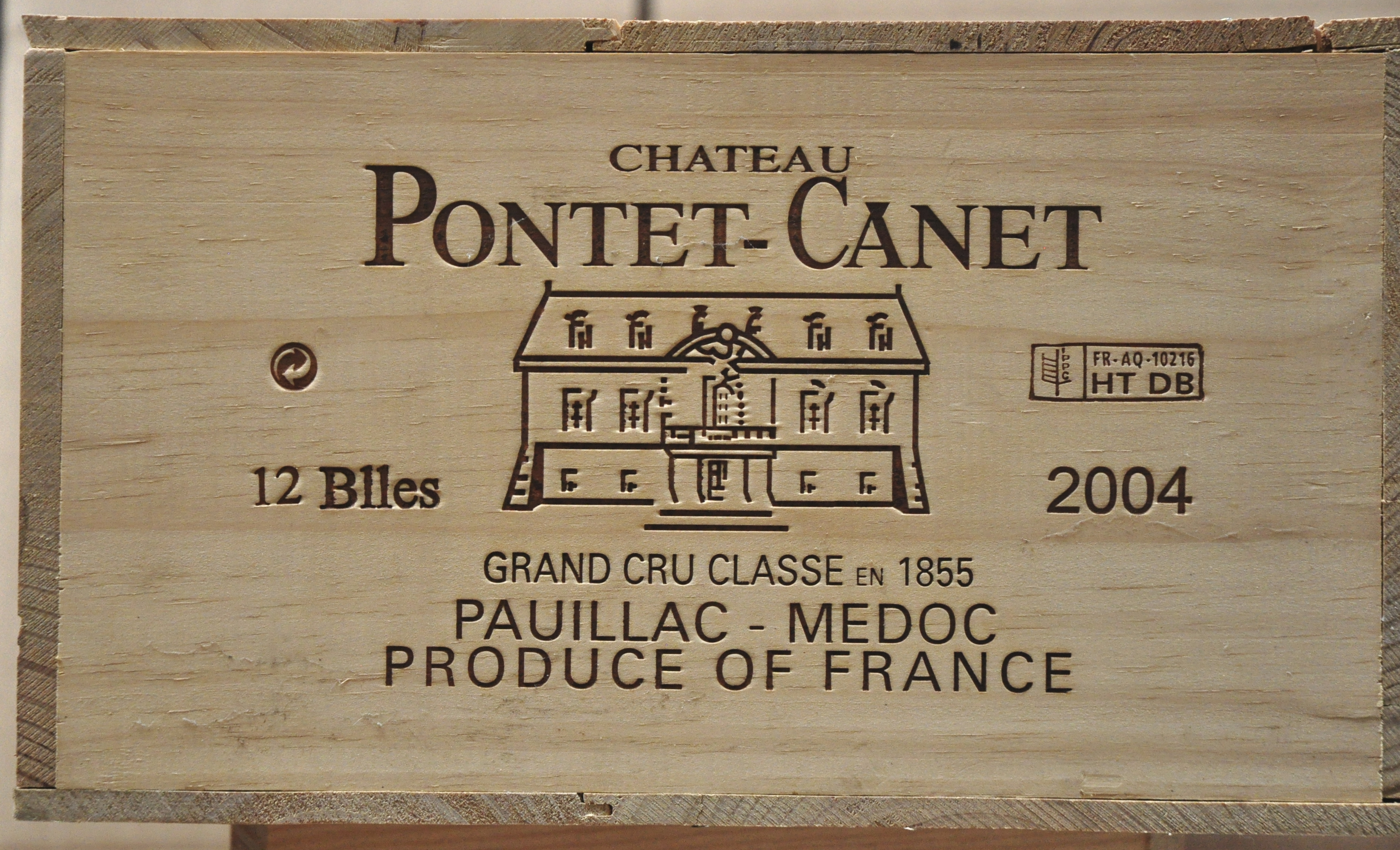Ch. Pontet-Canet A.C. Pauillac 5e grand cru classé M.C. O.K Ch. Pontet-Canet A.C. Pauillac 5e grand cru classé M.C. O.K. 2004 aantal: 12 bt