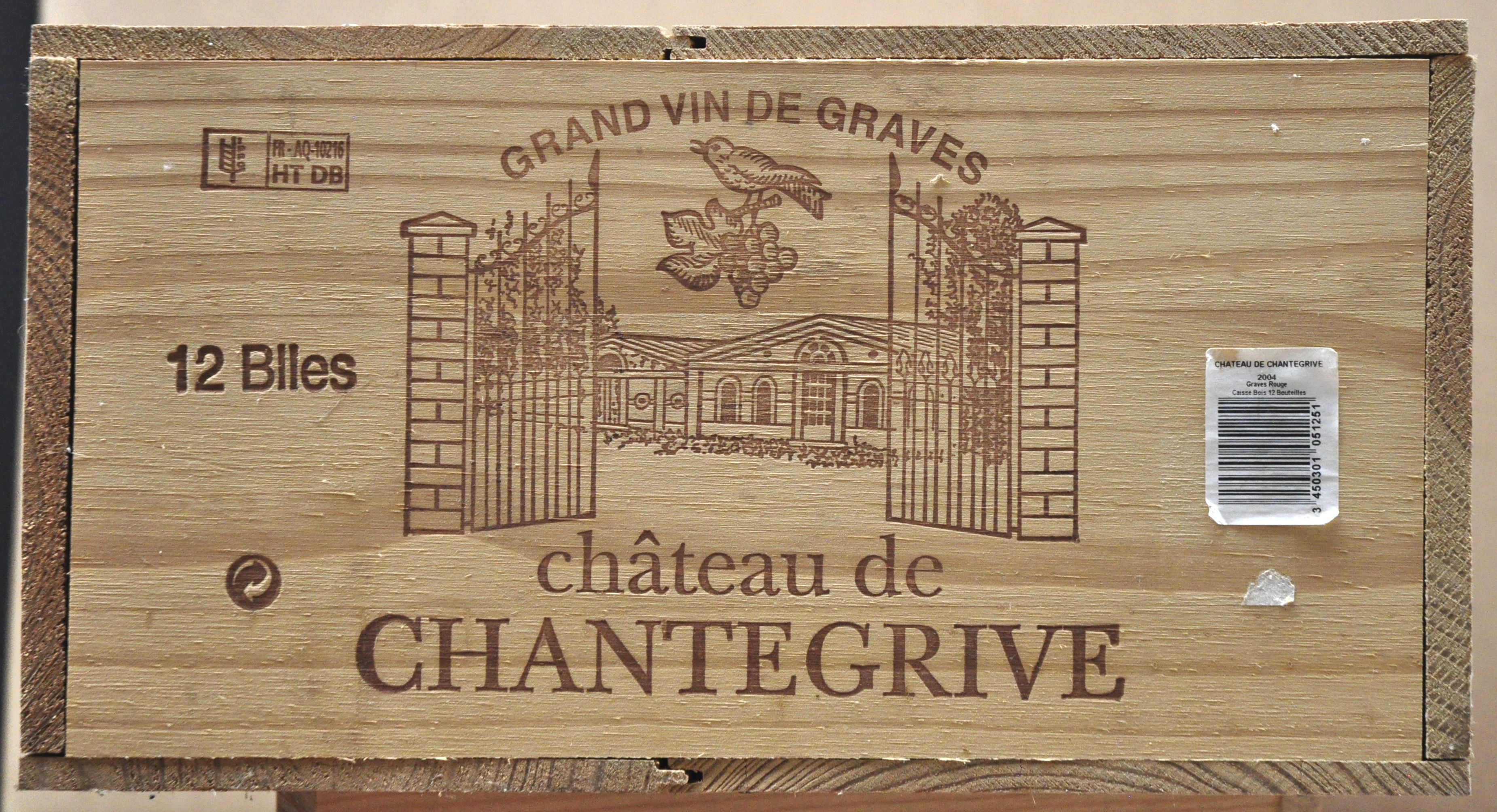 Ch. de Chantegrive A.C. Graves M.C. O.K Ch. de Chantegrive A.C. Graves M.C. O.K. 2004 aantal: 12 bt