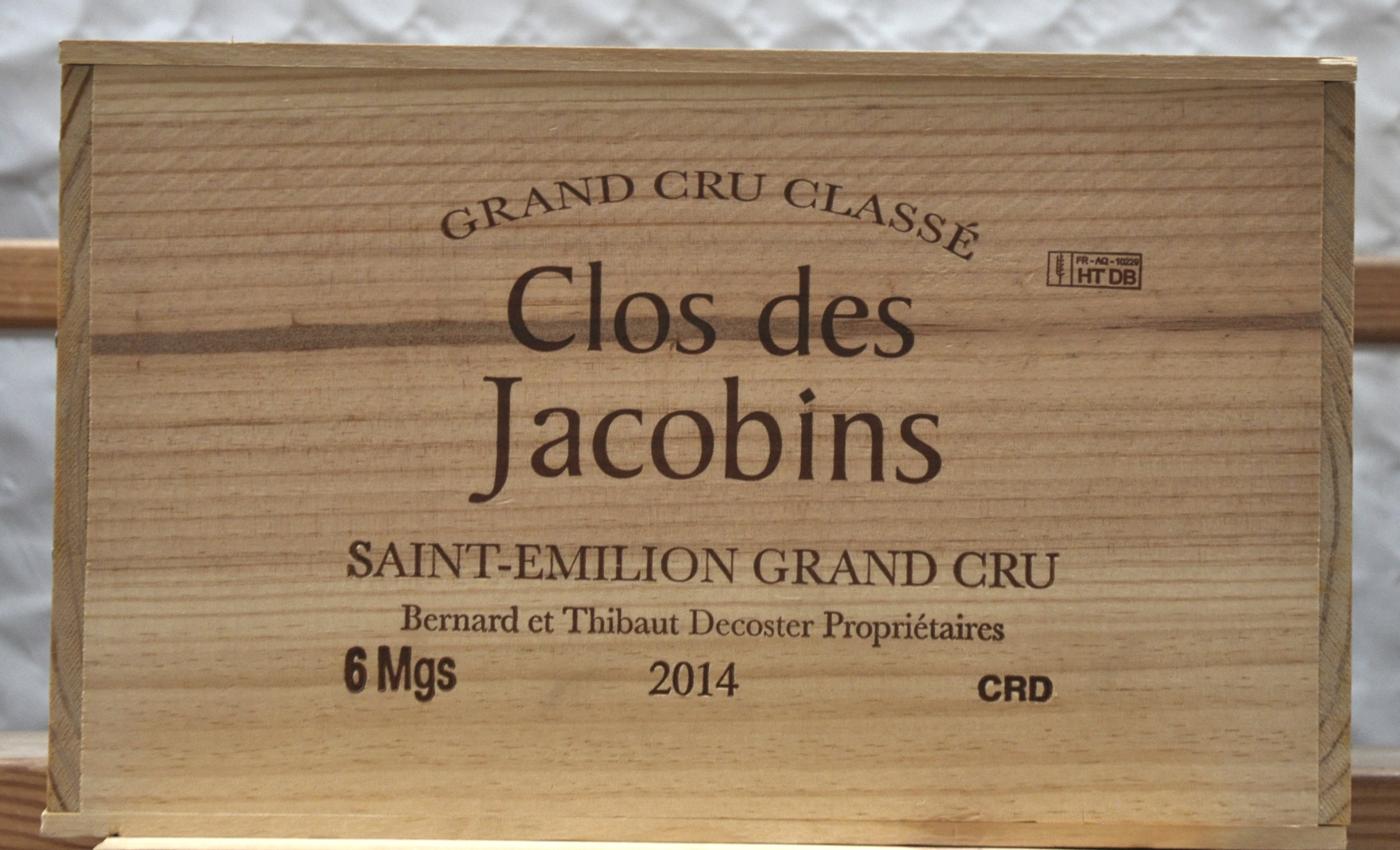Clos des Jacobins A.C. St-Emilion grand cru classé M.C. O.K. 2014 aantal: 6 Mag Clos des Jacobins A.C. St-Emilion grand cru classé M.C. O.K. 2014 aantal: 6 Mag.
