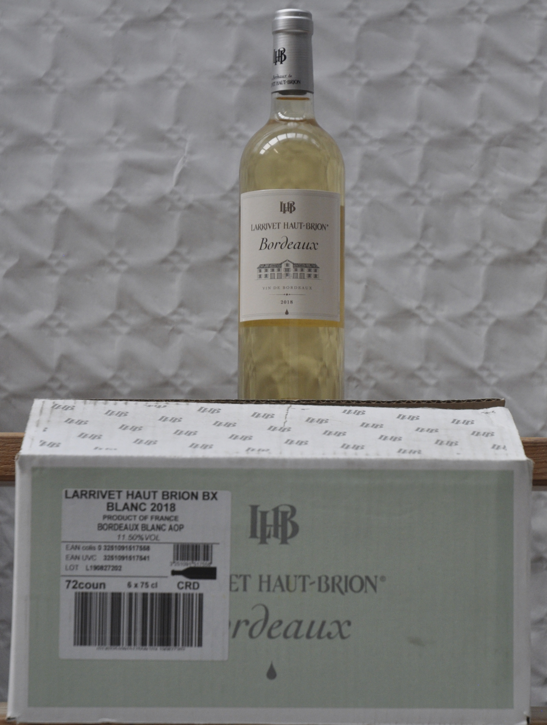 Larrivet Haut-Brion A.O.P. Bordeaux Blanc Ginestet & Larrivet Haut-Brion M.O. O.D Larrivet Haut-Brion A.O.P. Bordeaux Blanc Ginestet & Larrivet Haut-Brion M.O. O.D. 2018 aantal: 6 bt