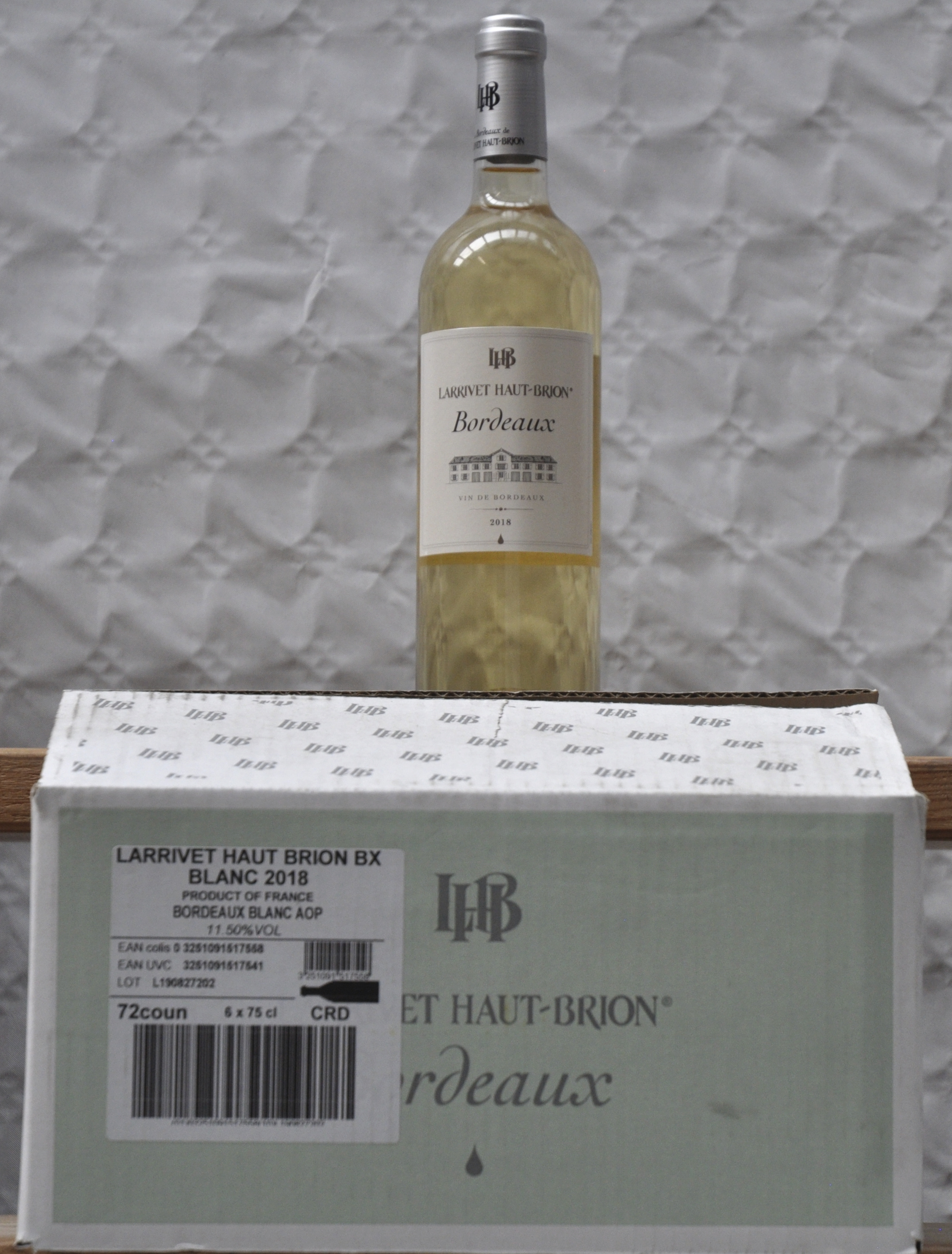 Larrivet Haut-Brion A.O.P. Bordeaux Blanc Ginestet & Larrivet Haut-Brion M.O. O.D Larrivet Haut-Brion A.O.P. Bordeaux Blanc Ginestet & Larrivet Haut-Brion M.O. O.D. 2018 aantal: 6 bt