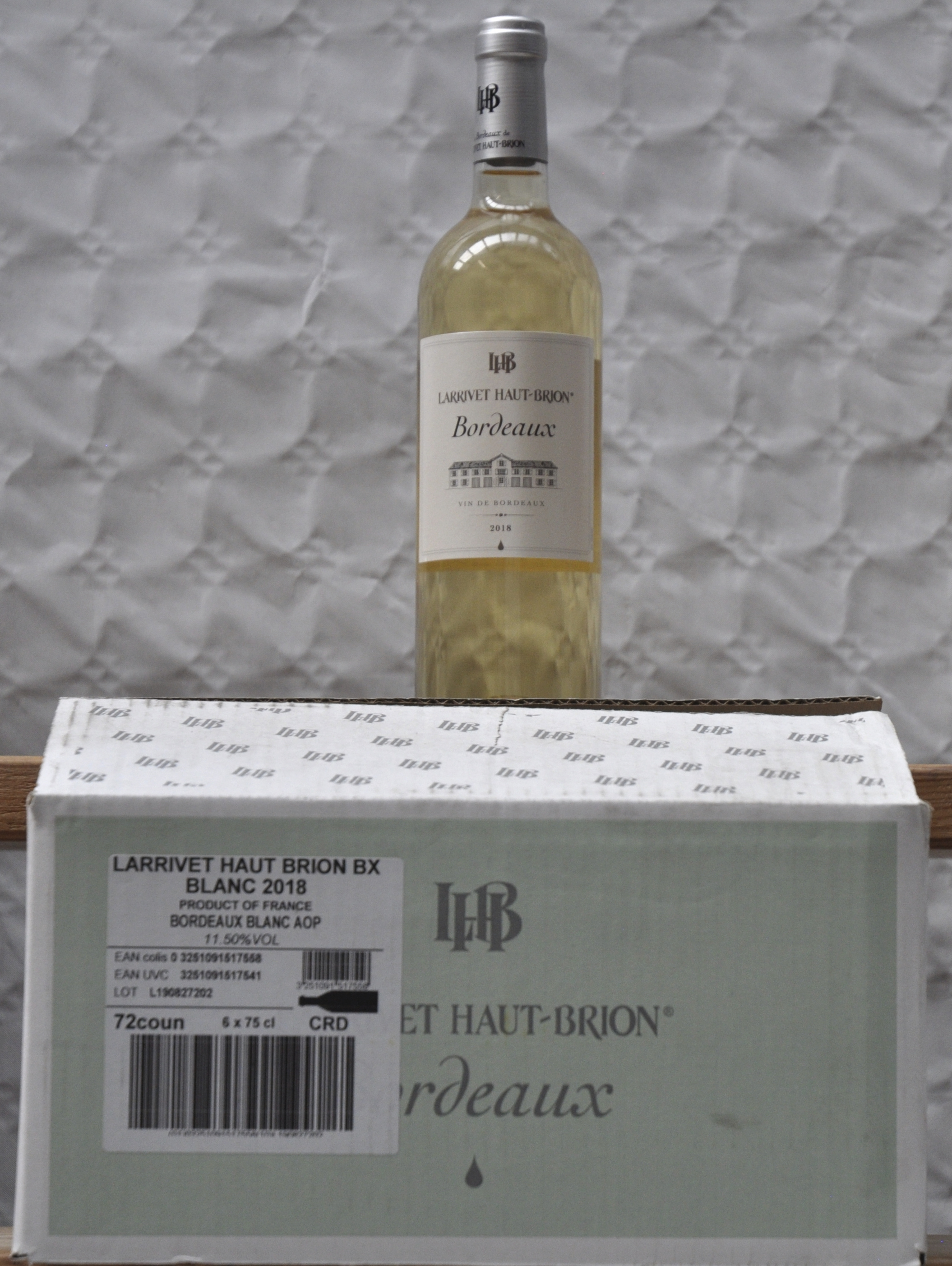 Larrivet Haut-Brion A.O.P. Bordeaux Blanc Ginestet & Larrivet Haut-Brion M.O. O.D Larrivet Haut-Brion A.O.P. Bordeaux Blanc Ginestet & Larrivet Haut-Brion M.O. O.D. 2018 aantal: 6 bt