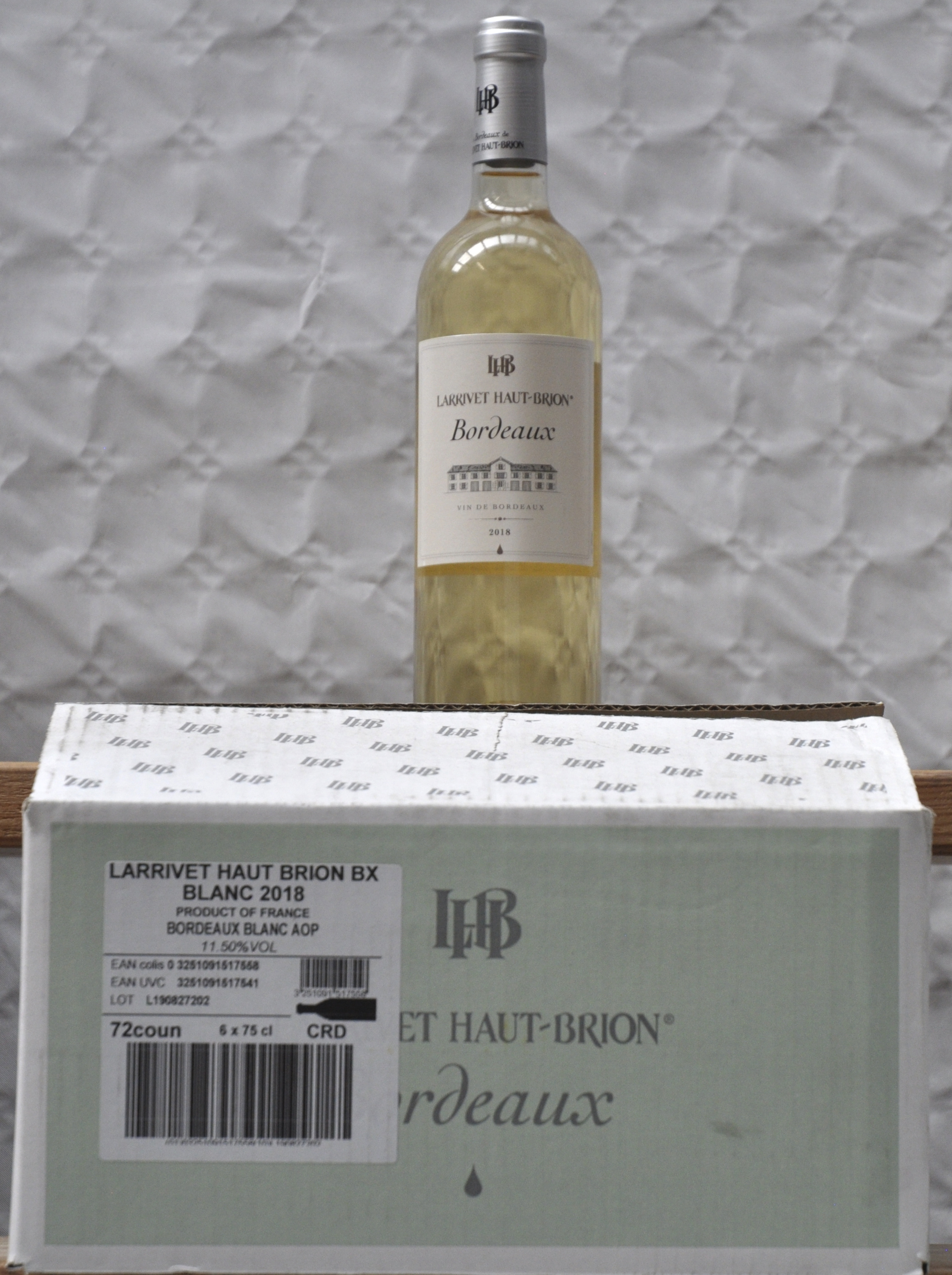 Larrivet Haut-Brion A.O.P. Bordeaux Blanc Ginestet & Larrivet Haut-Brion M.O. O.D Larrivet Haut-Brion A.O.P. Bordeaux Blanc Ginestet & Larrivet Haut-Brion M.O. O.D. 2018 aantal: 6 bt