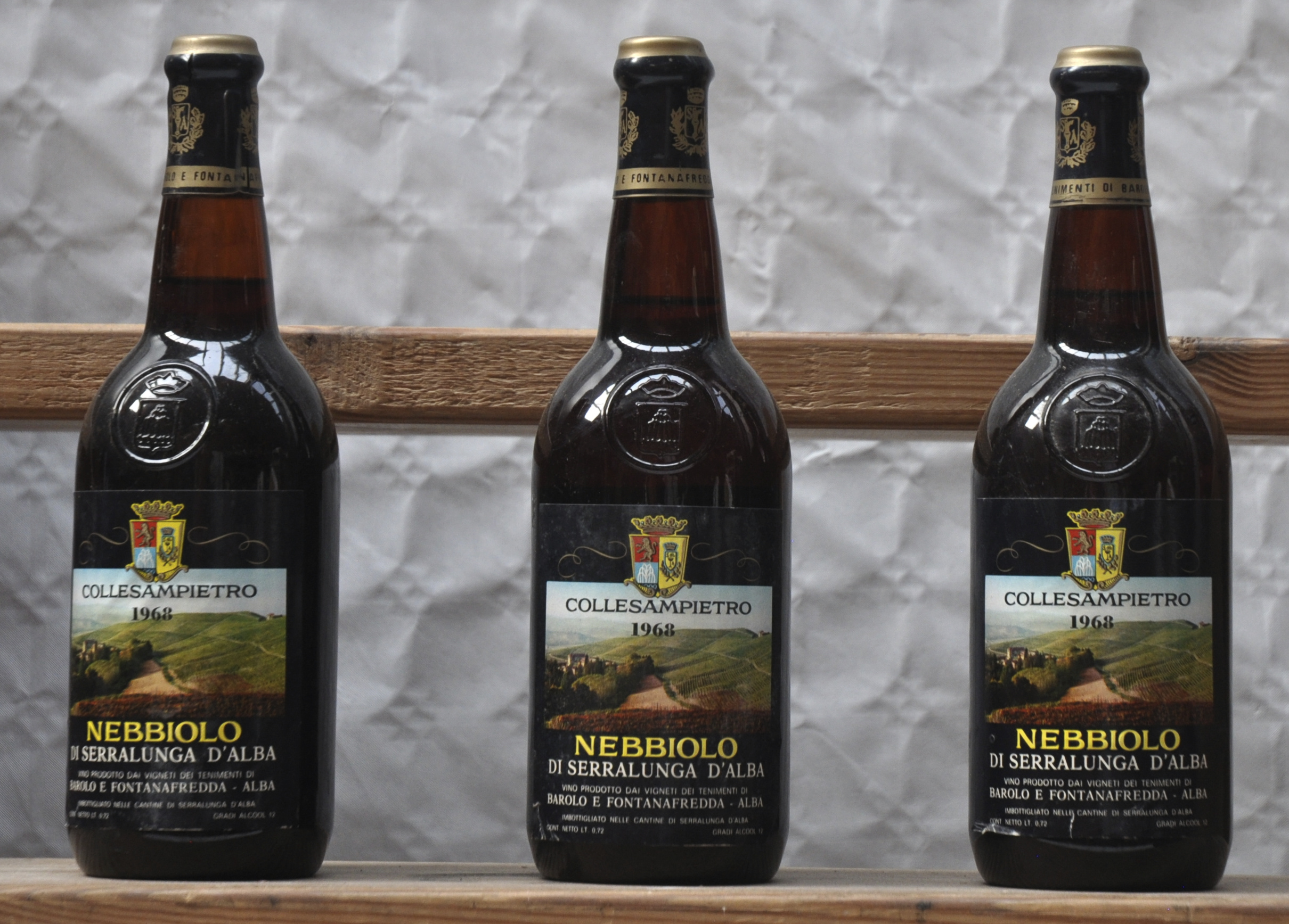 Nebbiolo di Serralunga d’Alba Collesampietro Tenementi di Barolo e Fontanafredda, Alba M.O Nebbiolo di Serralunga d’Alba Collesampietro Tenementi di Barolo e Fontanafredda, Alba M.O. 1968 aantal: 3 bt