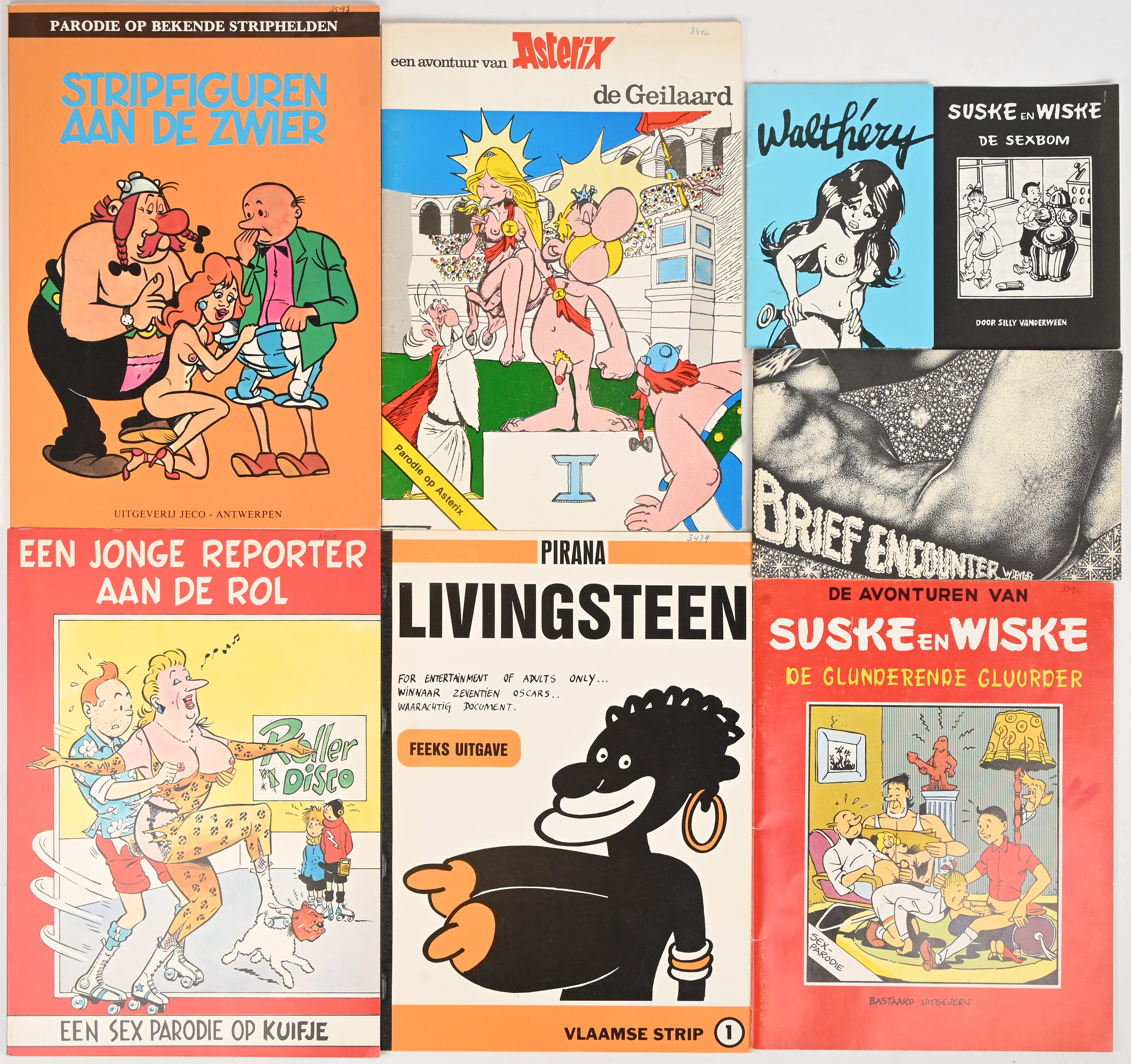 Acht uitgaven met een sexueel thema, omvat enkele parodiealbums Acht uitgaven met een sexueel thema, omvat enkele parodiealbums.
