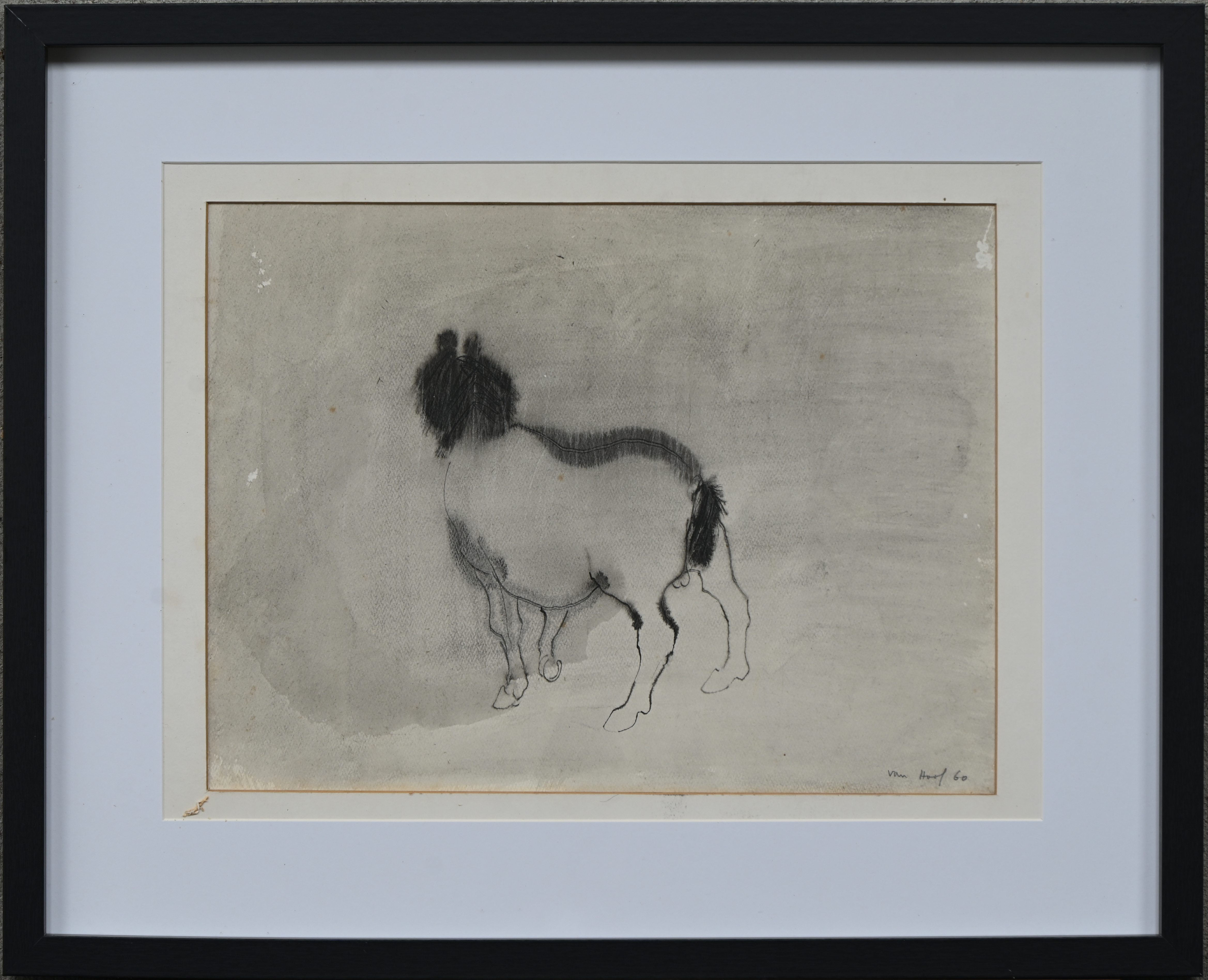‘Pony’, een gewassen inkttekening. Gesigneerd ‘Van Hoof, ‘60’ ‘Pony’, een gewassen inkttekening. Gesigneerd ‘Van Hoof, ‘60’.