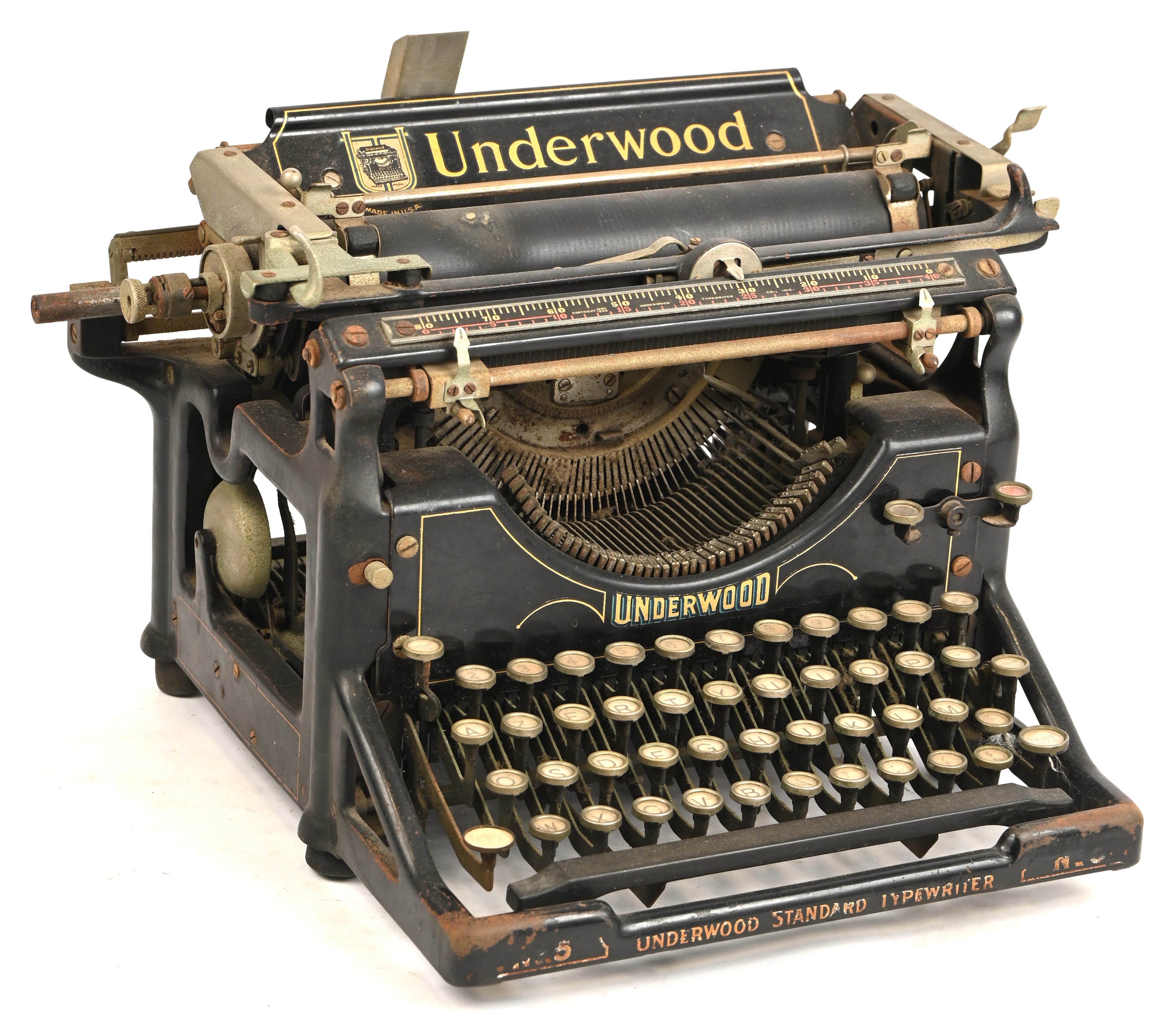 Een Underwood standard typewriter No5 van 1926 Een Underwood standard typewriter No5 van 1926.