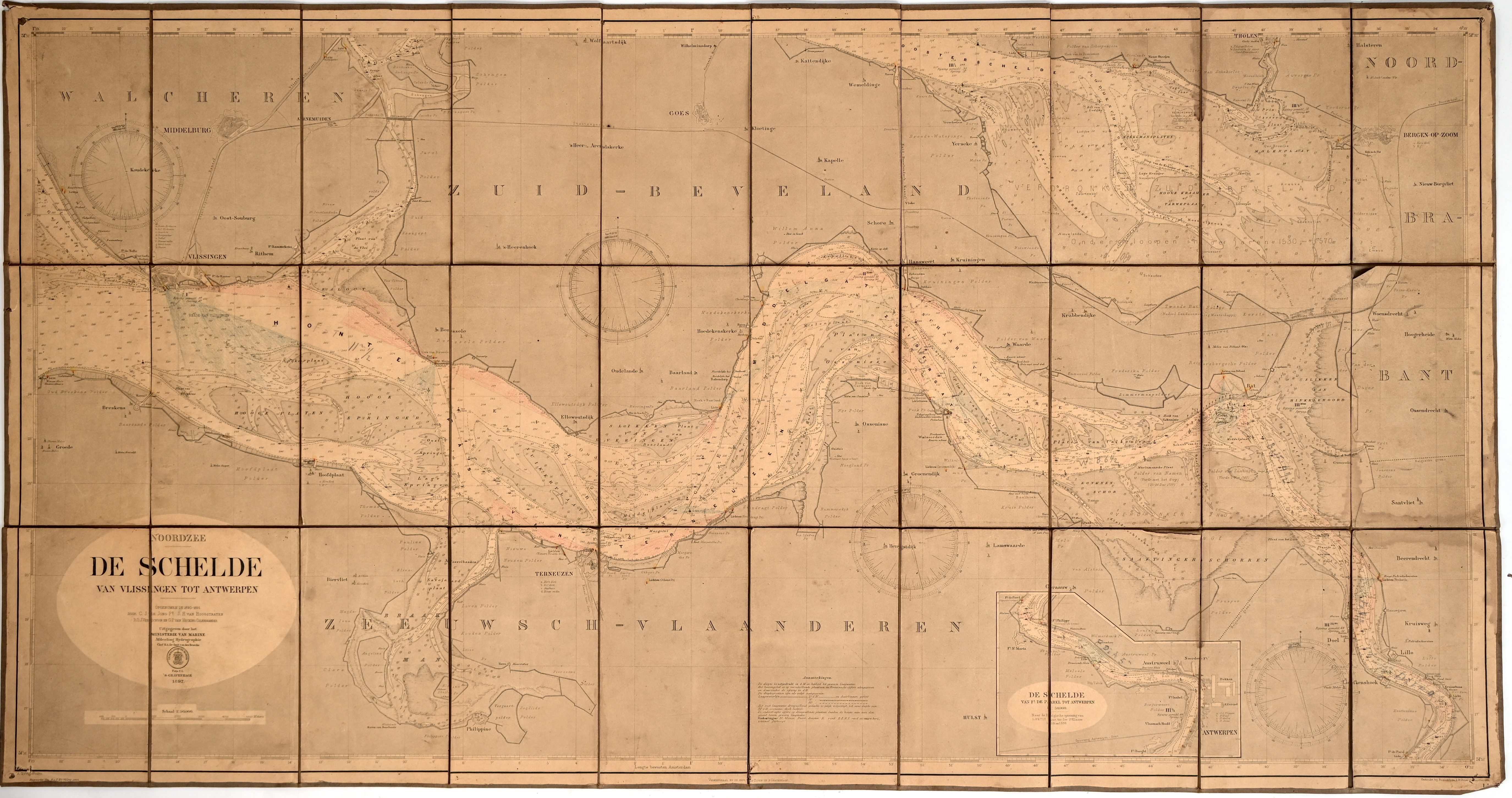 Vijf oude landkaarten: De Schelde van Vlissingen tot Antwerpen, Deutsch Ost-Afrika (gescheurd), Karte des Deutschen Reiches (1889), Liége (1906) en Neue Kriegskarte von Ost-Asien (de meeste met scheurtjes in de plooien) Vijf oude landkaarten: De Schelde van Vlissingen tot Antwerpen, Deutsch Ost-Afrika (gescheurd), Karte des Deutschen Reiches (1889), Liége (1906) en Neue Kriegskarte von Ost-Asien (de meeste met scheurtjes in de plooien).
