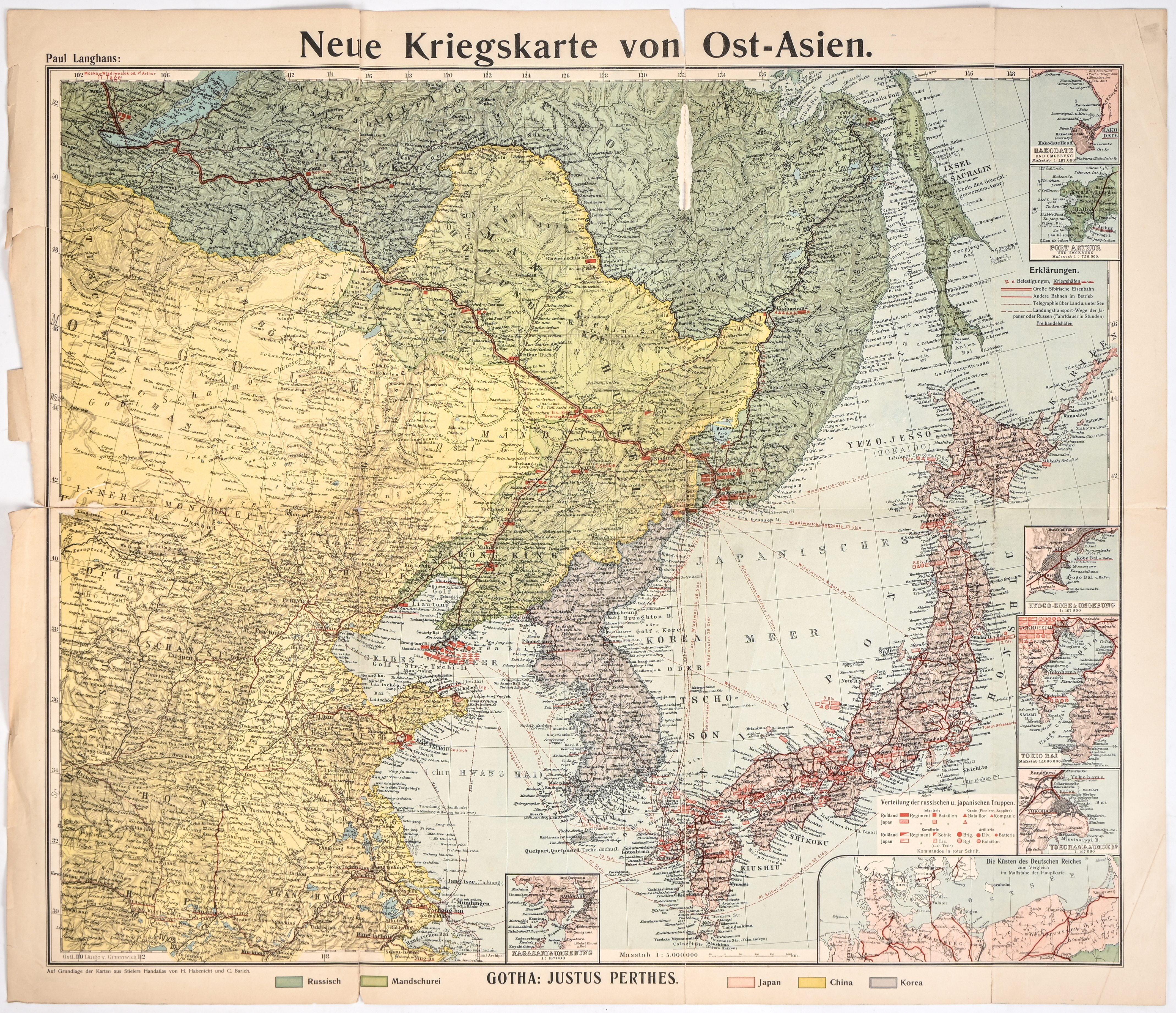 Vijf oude landkaarten: De Schelde van Vlissingen tot Antwerpen, Deutsch Ost-Afrika (gescheurd), Karte des Deutschen Reiches (1889), Liége (1906) en Neue Kriegskarte von Ost-Asien (de meeste met scheurtjes in de plooien) Vijf oude landkaarten: De Schelde van Vlissingen tot Antwerpen, Deutsch Ost-Afrika (gescheurd), Karte des Deutschen Reiches (1889), Liége (1906) en Neue Kriegskarte von Ost-Asien (de meeste met scheurtjes in de plooien).