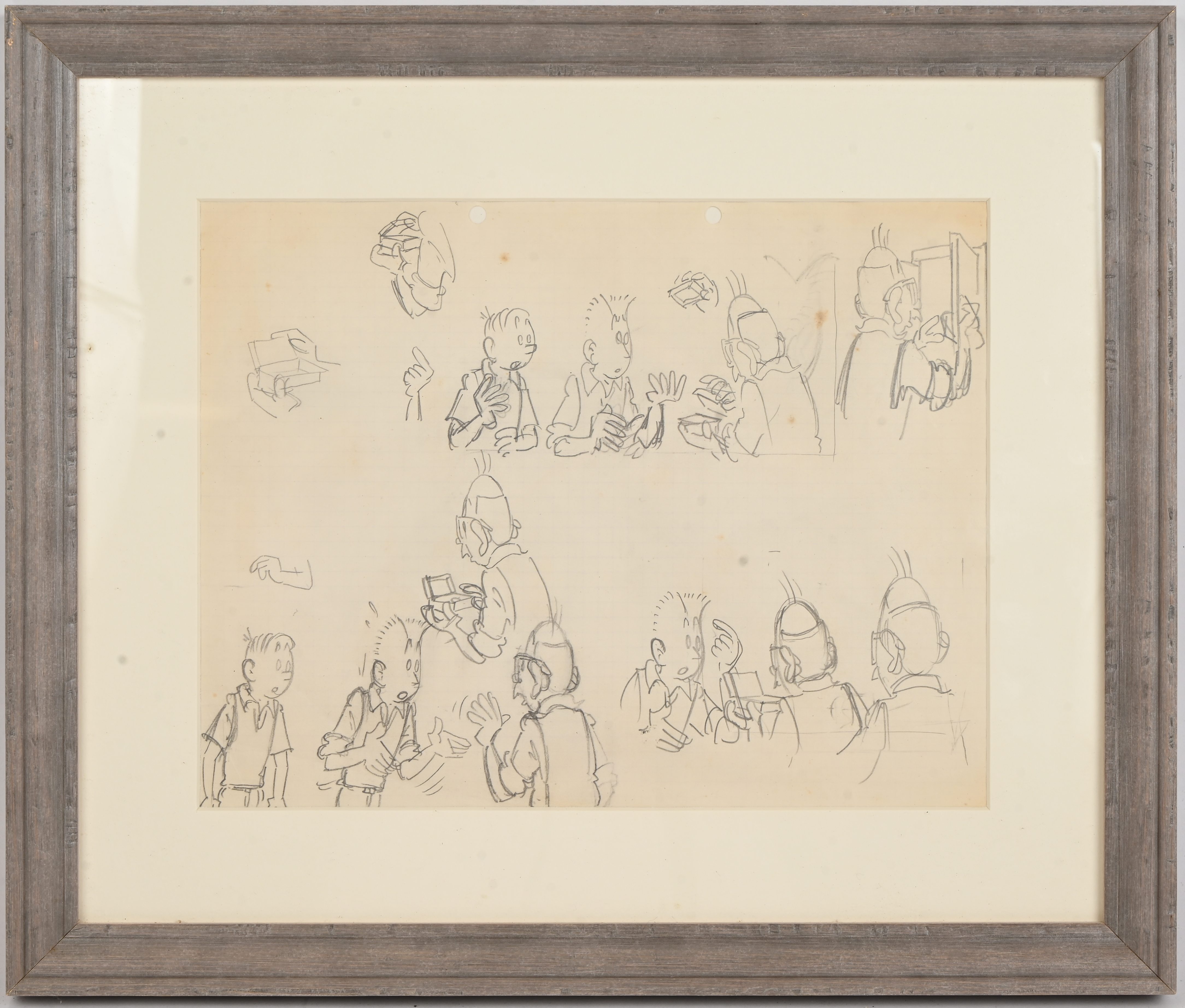 ‘Piet Pienter en Bert Bibber’, voorstudies in potlood. Niet gesigneerd ‘Piet Pienter en Bert Bibber’, voorstudies in potlood. Niet gesigneerd.
