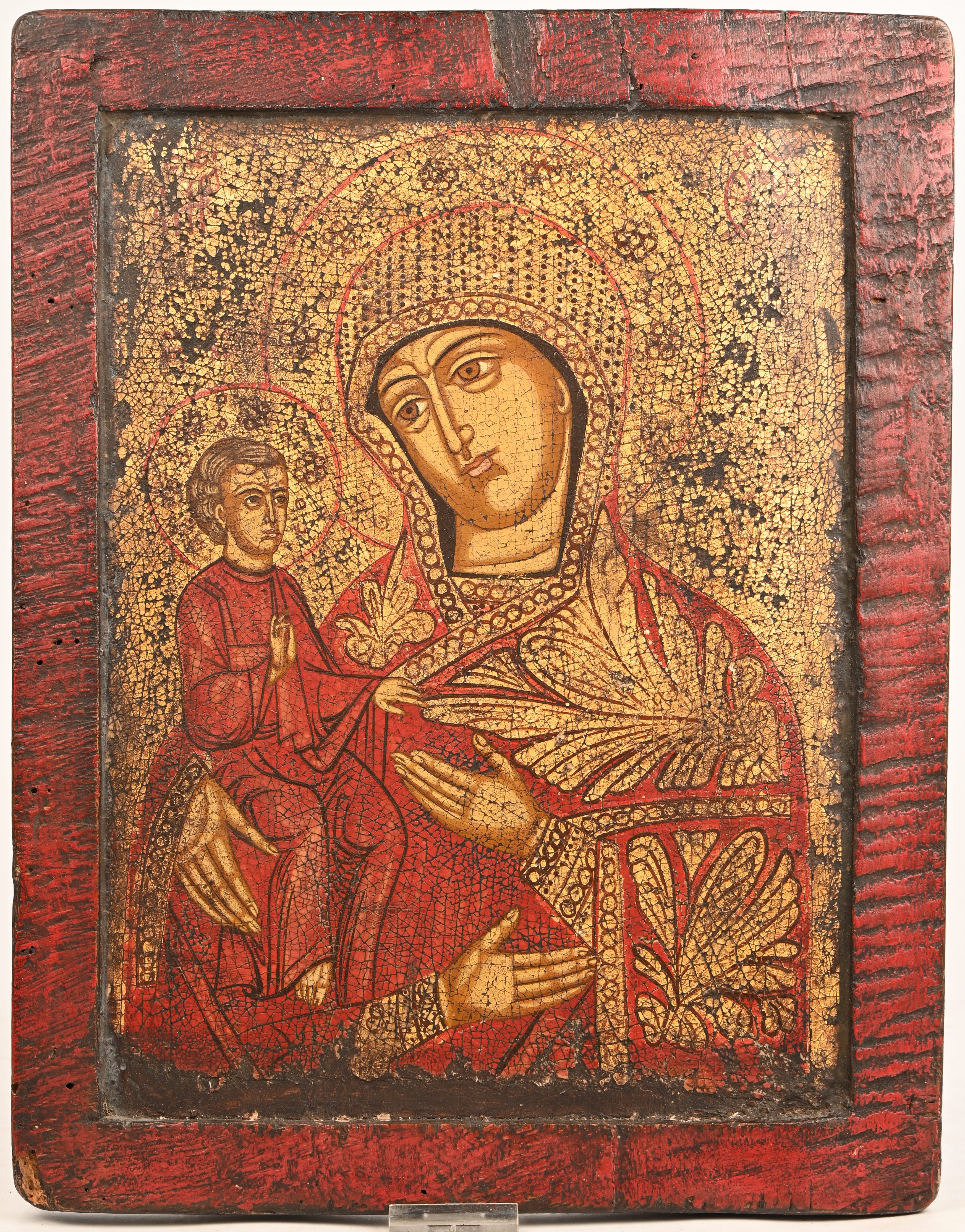 ‘Moeder Gods met drie handen’. Een icoon naar Byzantijns voorbeeld ‘Moeder Gods met drie handen’. Een icoon naar Byzantijns voorbeeld.