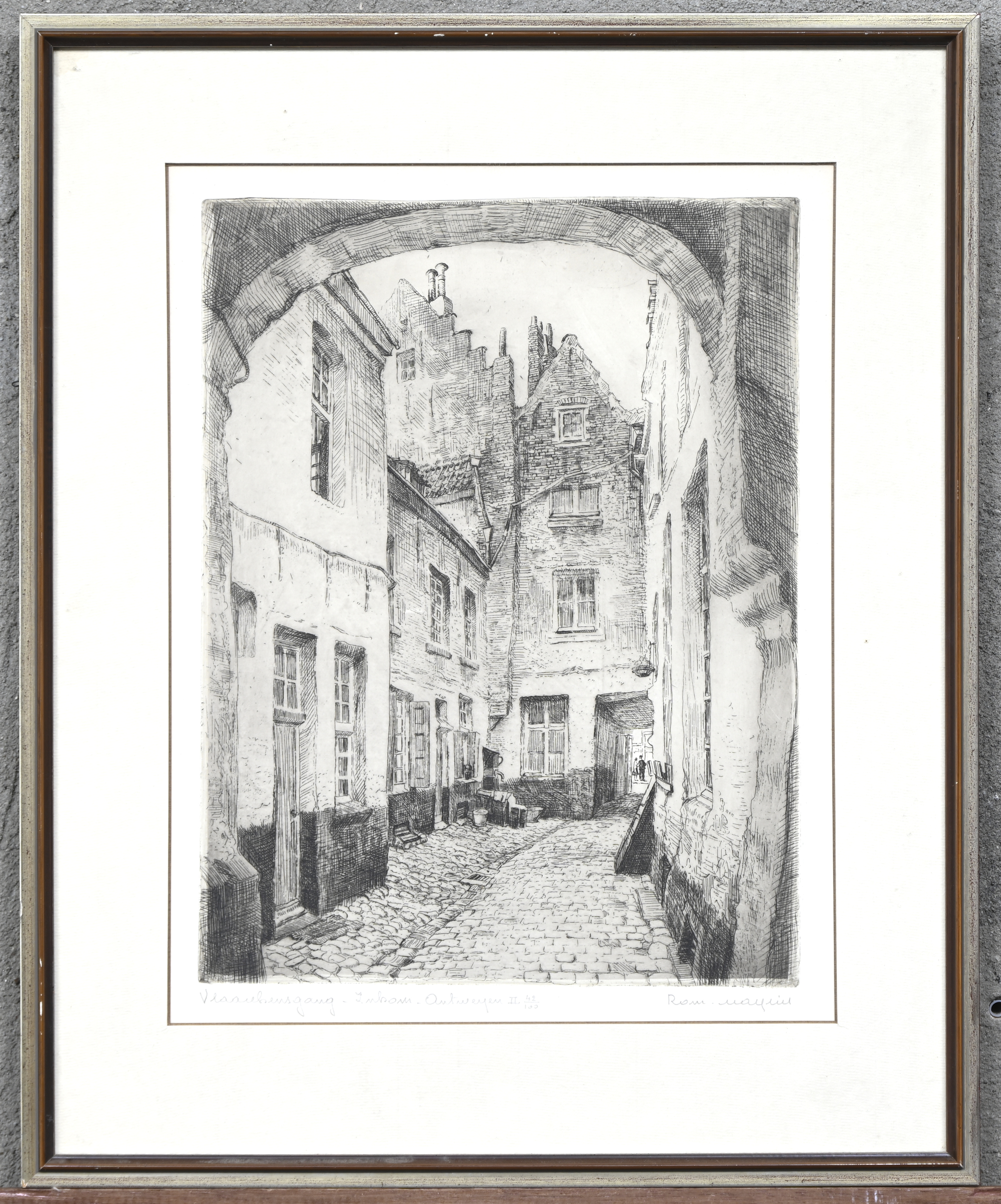 “Vlaaikengang Antwerpen”. Een ets. 42 / 100 “Vlaaikengang Antwerpen”. Een ets. 42 / 100.