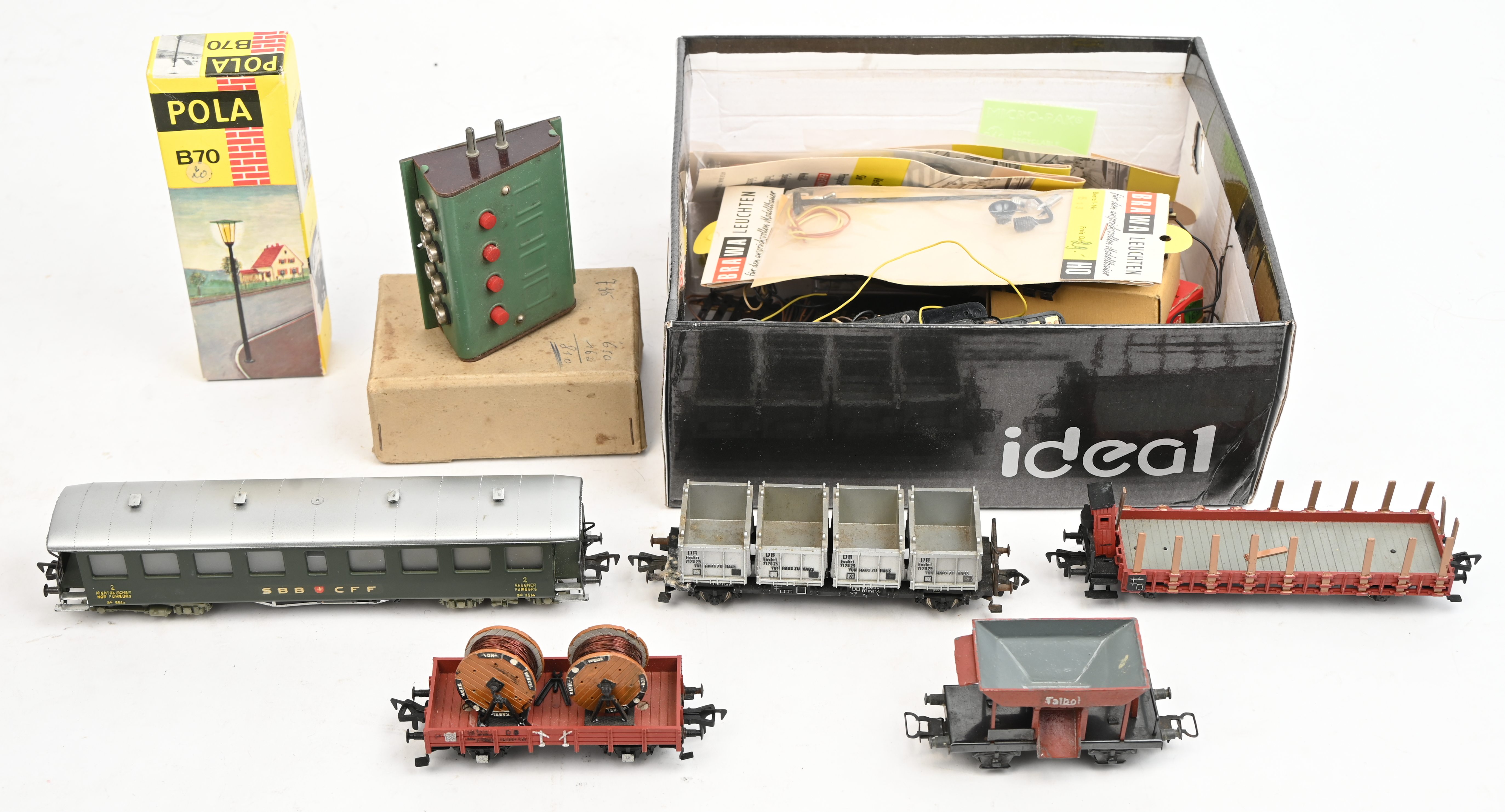 Een vintage lot Fleischmann, spoor HO Een vintage lot Fleischmann, spoor HO.