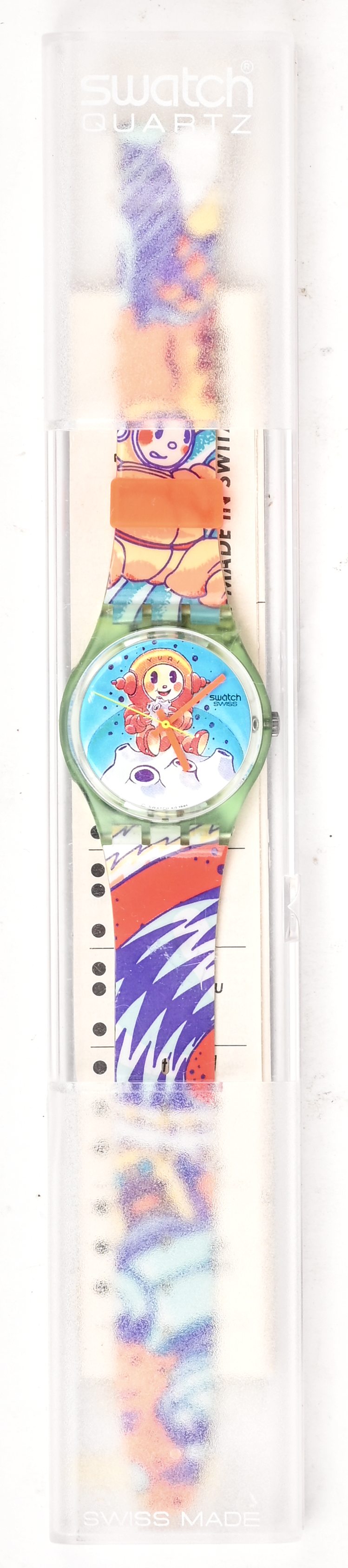 Een Swatch polshorloge, ‘GG 118 Yuri’. Nieuwstaat in OVP Een Swatch polshorloge, ‘GG 118 Yuri’. Nieuwstaat in OVP.