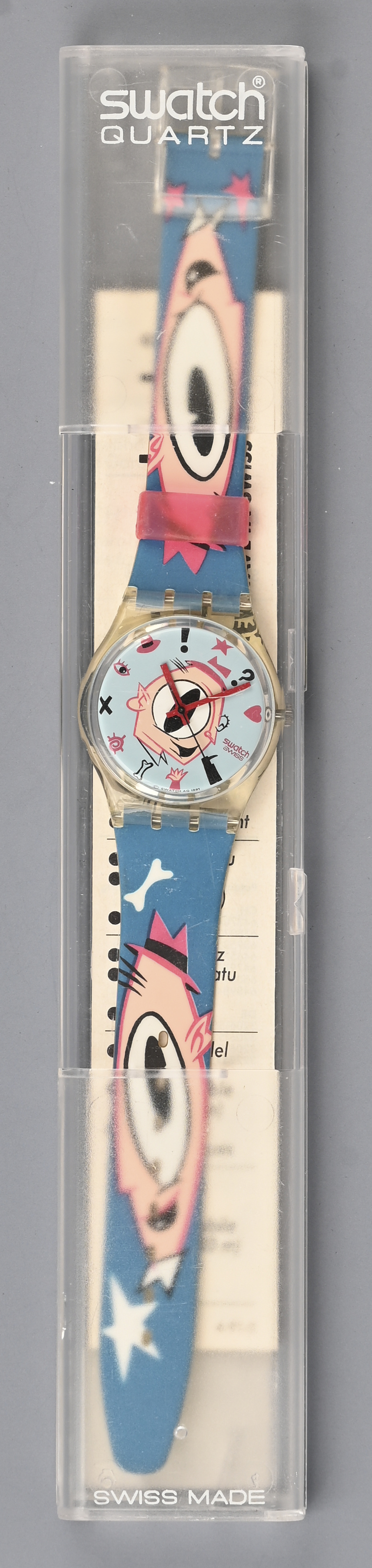 Een Swatch polshorloge, ‘GULP GK139’. Ontworpen door Massimo Giacon. Nieuwstaat in OVP Een Swatch polshorloge, ‘GULP GK139’. Ontworpen door Massimo Giacon. Nieuwstaat in OVP.