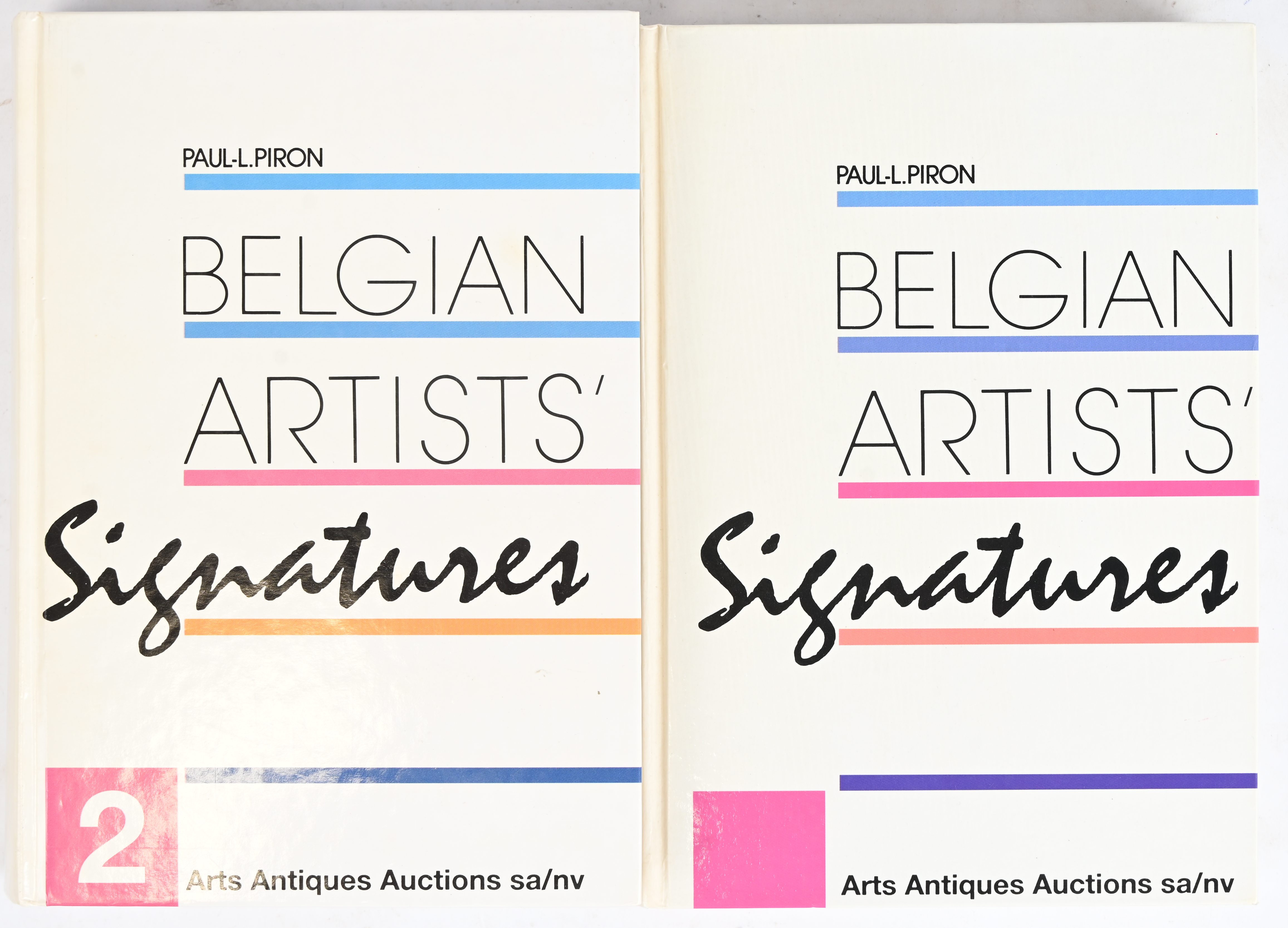 ‘Belgian artists signatures’, een naslagwerk, deel 1 en 2 door Paul L. Piron ‘Belgian artists signatures’, een naslagwerk, deel 1 en 2 door Paul L. Piron.