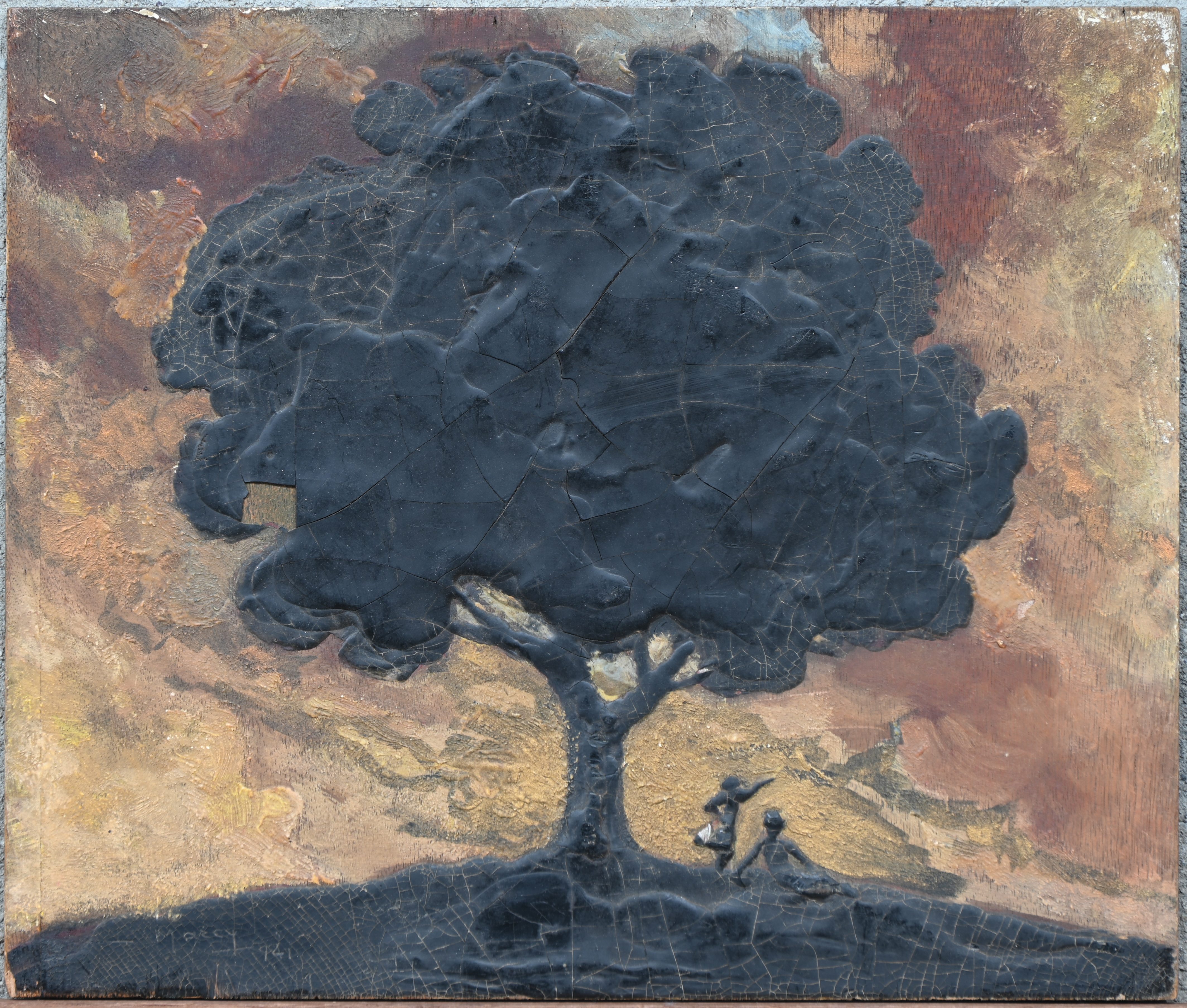 ‘Boom’, een compositie in acryl op paneel. Gesigneerd ‘Marcy, 1941’ ‘Boom’, een compositie in acryl op paneel. Gesigneerd ‘Marcy, 1941’.