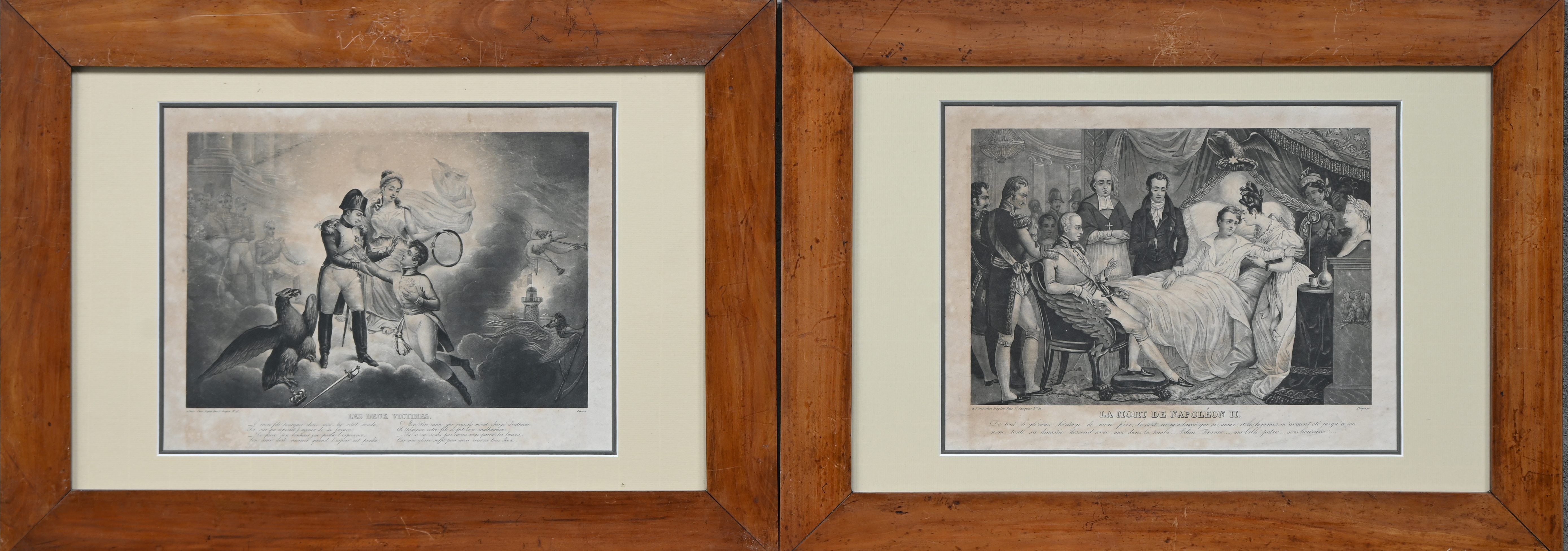 Vier oude litho’s, grotendeels gerelateerd aan Napoleon Bonaparte. ‘Les Deux Victimes’, ‘La Mort de Napoléon II’, ‘Prise de la Citadelle d’Anvers’ en ‘Sire ce Linceuil vaut bien la croix’ Vier oude litho’s, grotendeels gerelateerd aan Napoleon Bonaparte. ‘Les Deux Victimes’, ‘La Mort de Napoléon II’, ‘Prise de la Citadelle d’Anvers’ en ‘Sire ce Linceuil vaut bien la croix’.