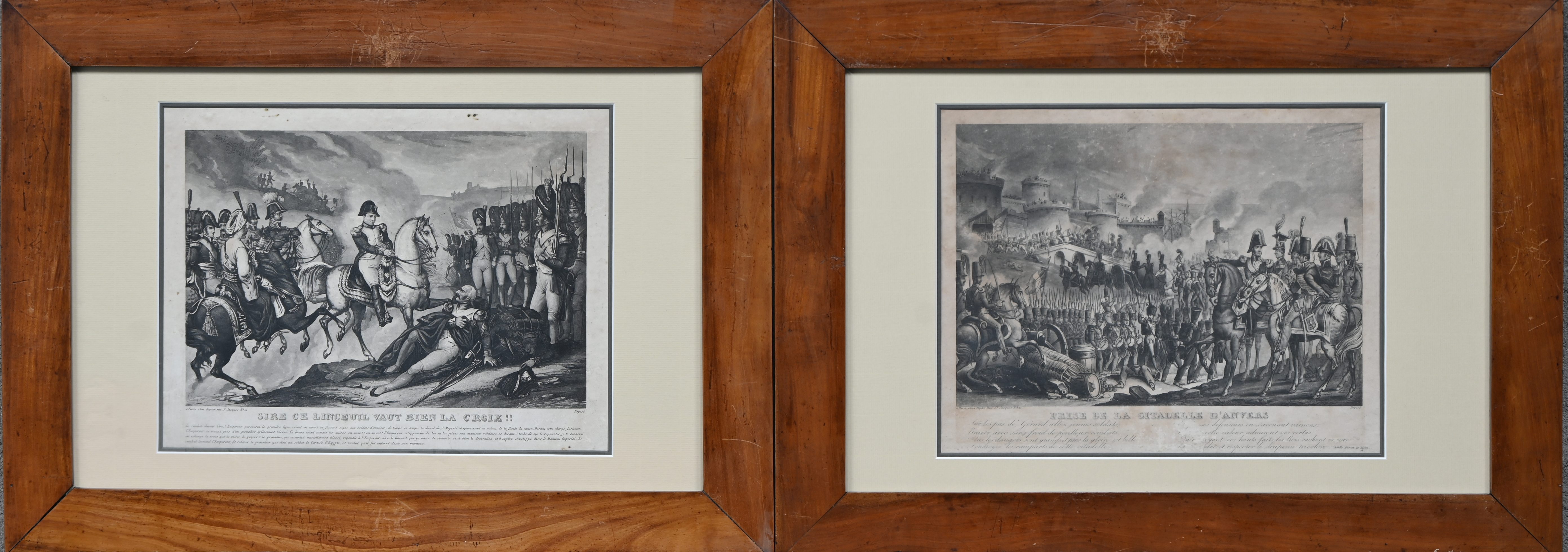 Vier oude litho’s, grotendeels gerelateerd aan Napoleon Bonaparte. ‘Les Deux Victimes’, ‘La Mort de Napoléon II’, ‘Prise de la Citadelle d’Anvers’ en ‘Sire ce Linceuil vaut bien la croix’ Vier oude litho’s, grotendeels gerelateerd aan Napoleon Bonaparte. ‘Les Deux Victimes’, ‘La Mort de Napoléon II’, ‘Prise de la Citadelle d’Anvers’ en ‘Sire ce Linceuil vaut bien la croix’.