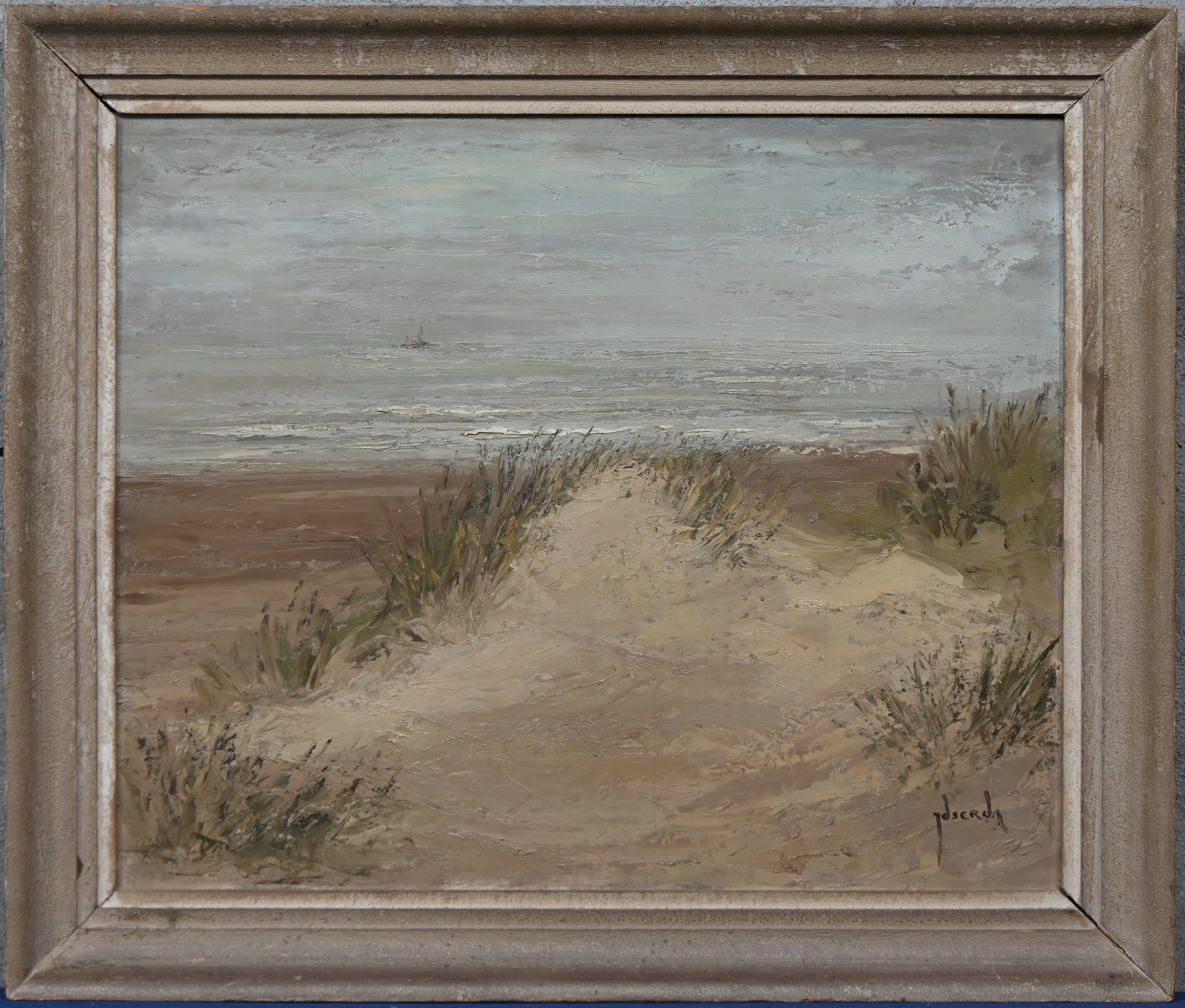 ‘Duinenzicht’, een olieverfschilderij op paneel. Gesigneerd ‘Iserda’ ‘Duinenzicht’, een olieverfschilderij op paneel. Gesigneerd ‘Iserda’.